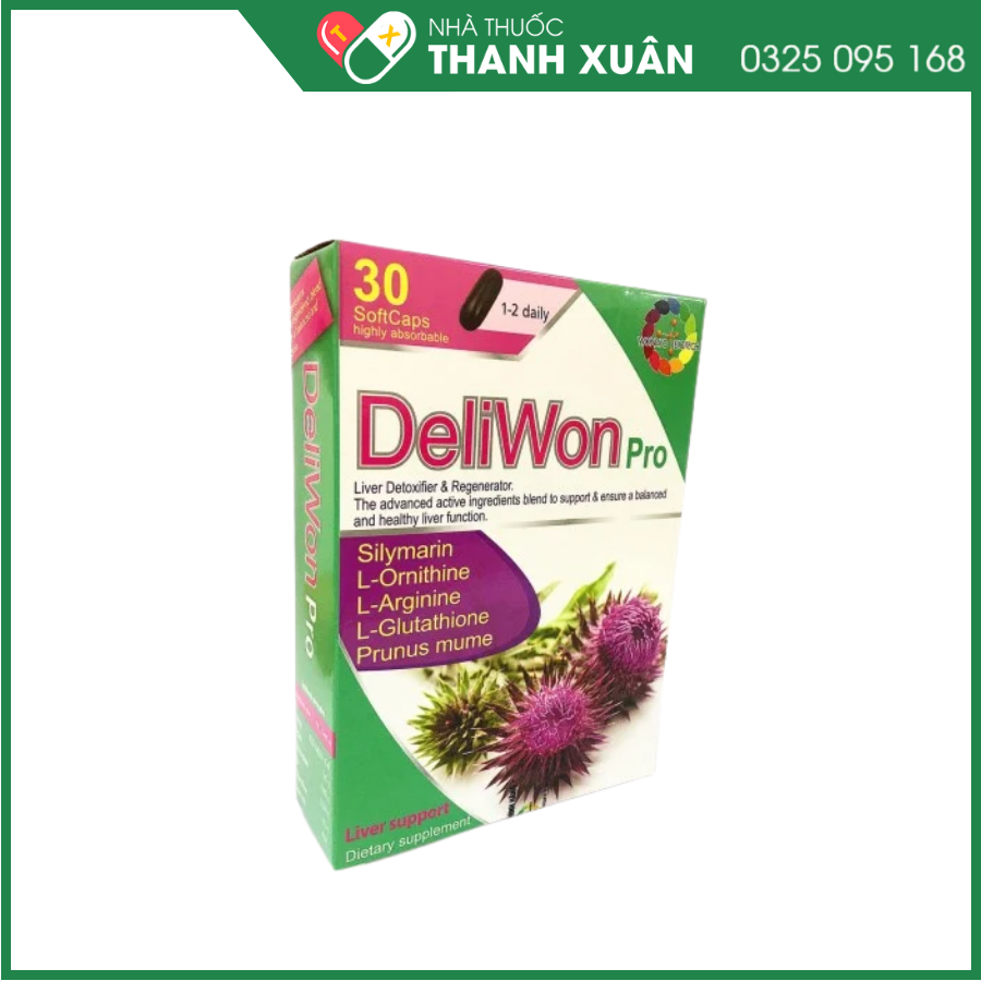 Viên uống Deliwon Pro hỗ trợ điều trị giảm chức năng gan